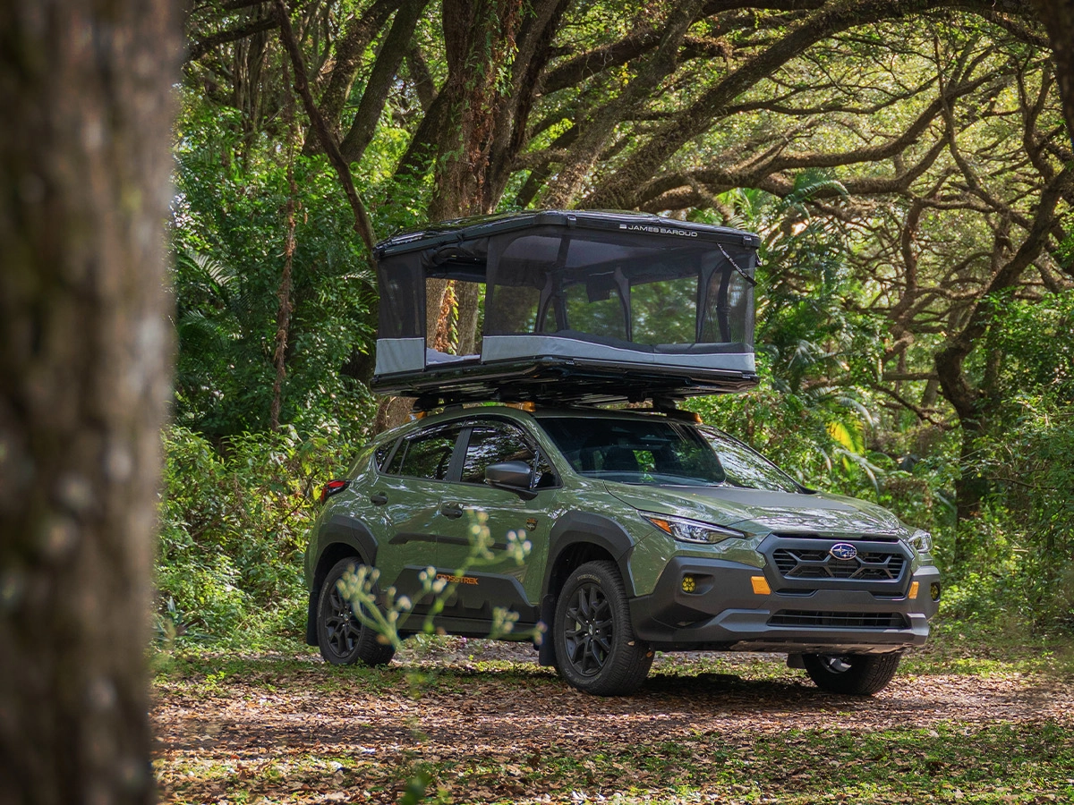 James Baroud Odyssey op groene subaru