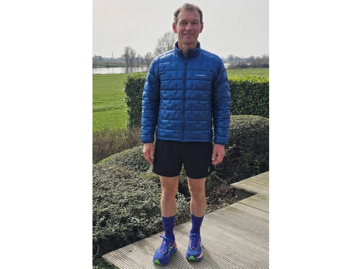 Peter met het Montbell Plasma 1000 Down donsjas, de lichtste